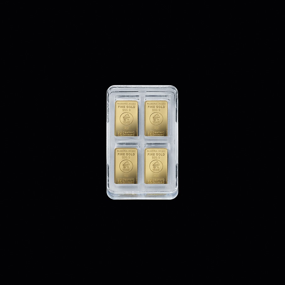 36 x 1g Gold Bar | Heimerle + Meule UnityBar