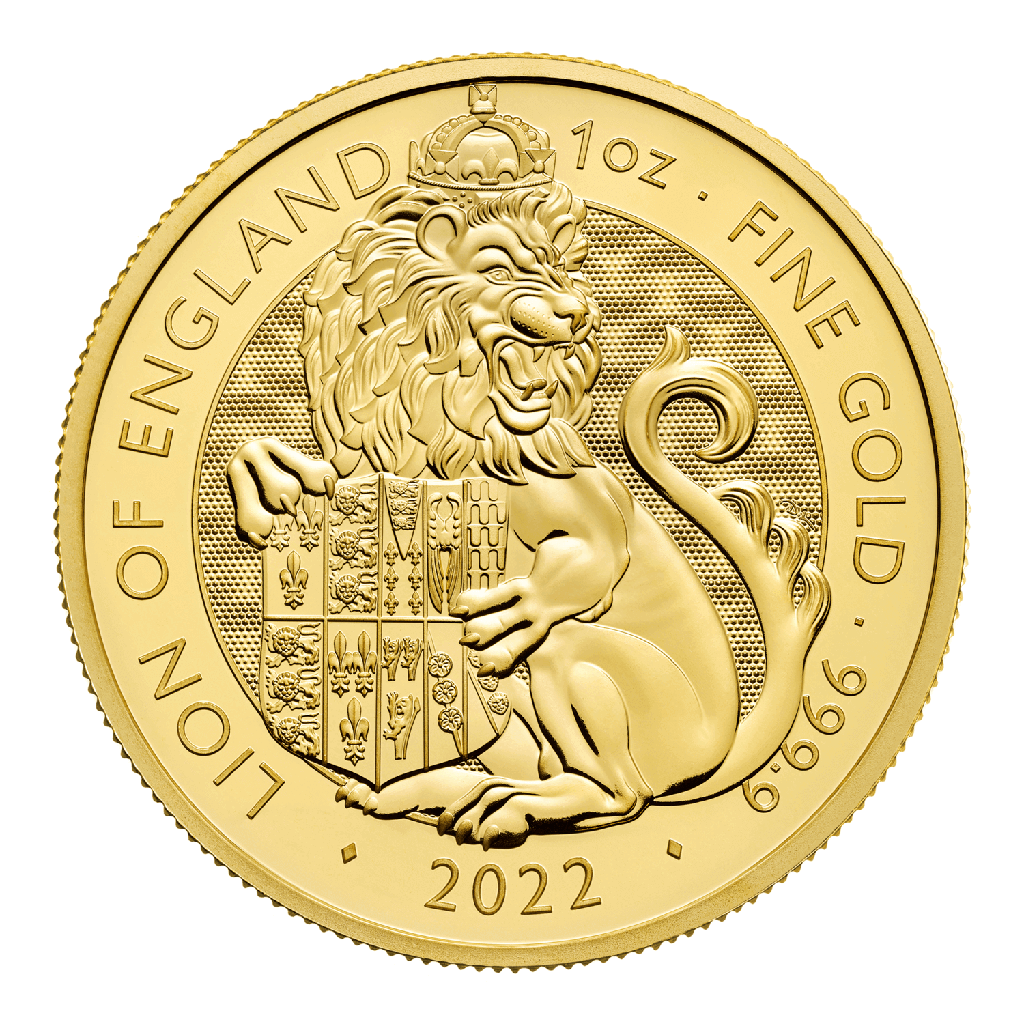 Tudor Beasts Lion of England 1oz Gold Coin 2022