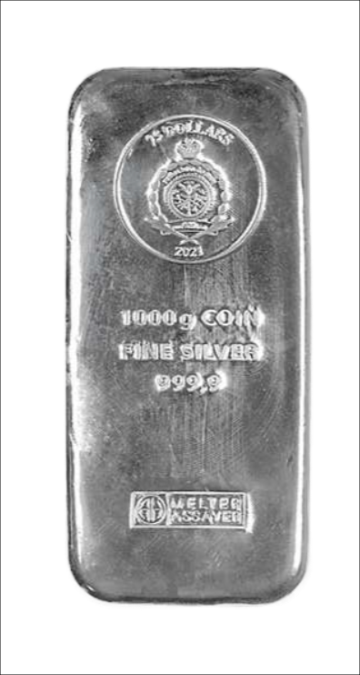 1 kilo Silver Coinbar Niue Argor Heraeus margin scheme