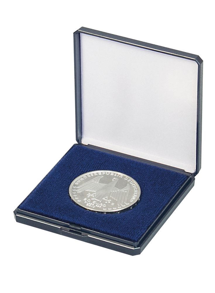 Coin Case with blue inlay for Coins up to 22 mm