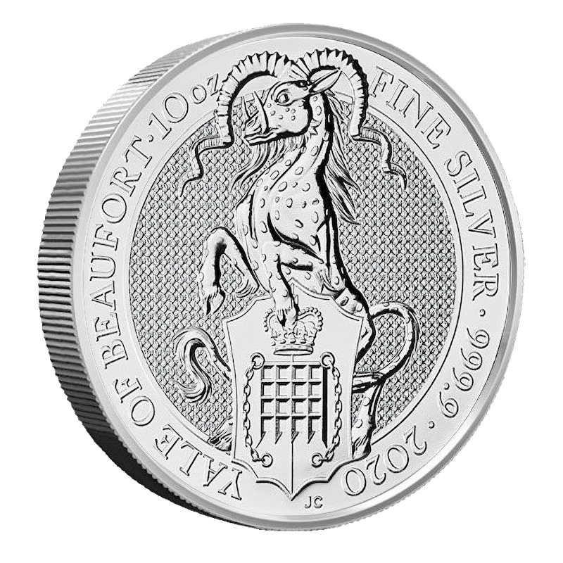 Queen's Beasts Yale of Beaufort 10oz Silver Coin 2020 | margin scheme