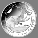 Somalia Elephant 1oz Silver Coin 2023 margin scheme