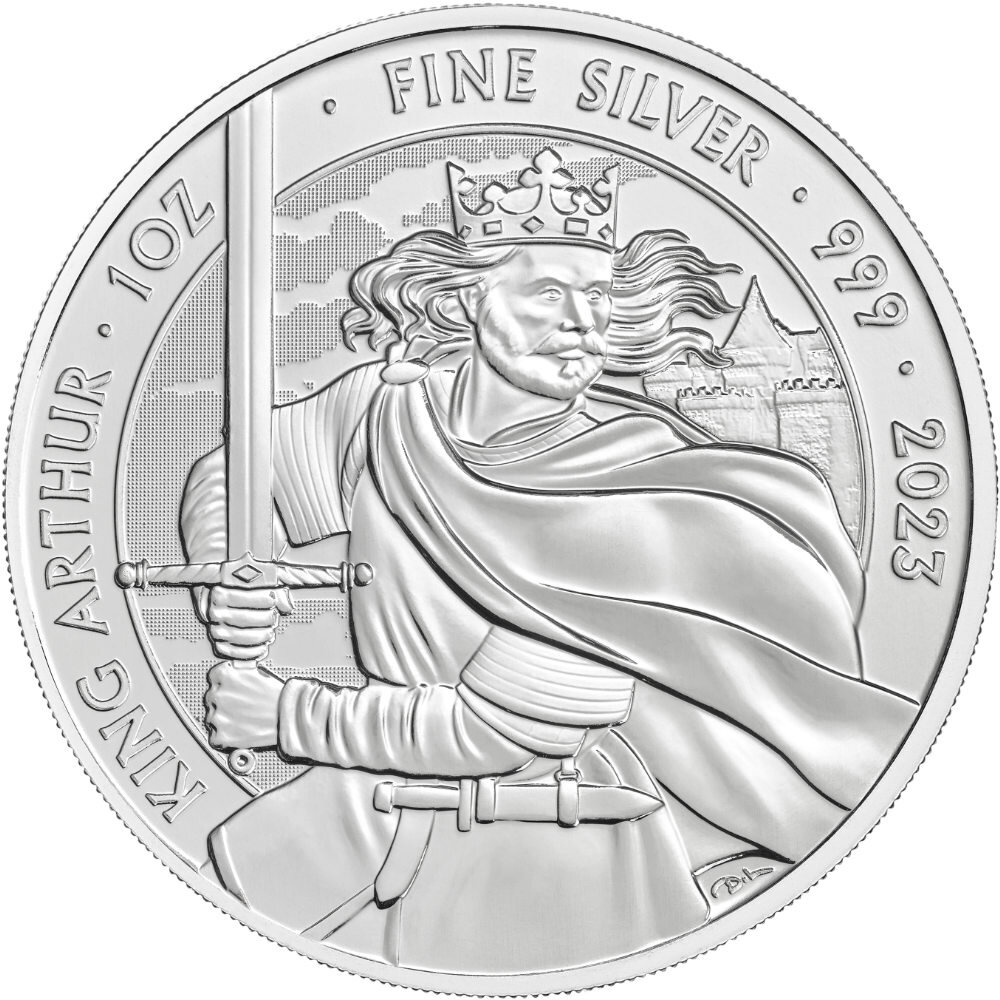 Myths and Legends "King Arthur" 1oz Silver Coin 2023 margin scheme