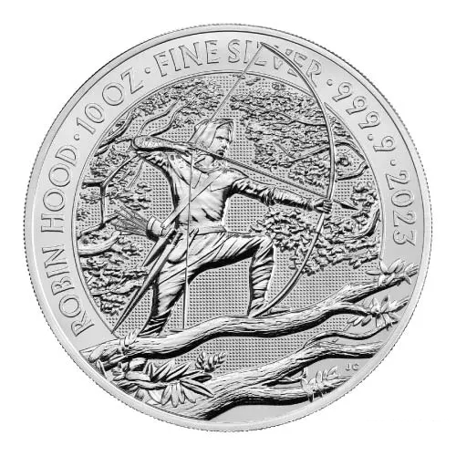Myths and Legends &quot;Robin Hood&quot; 10 oz Silver Coin 2023 margin scheme
