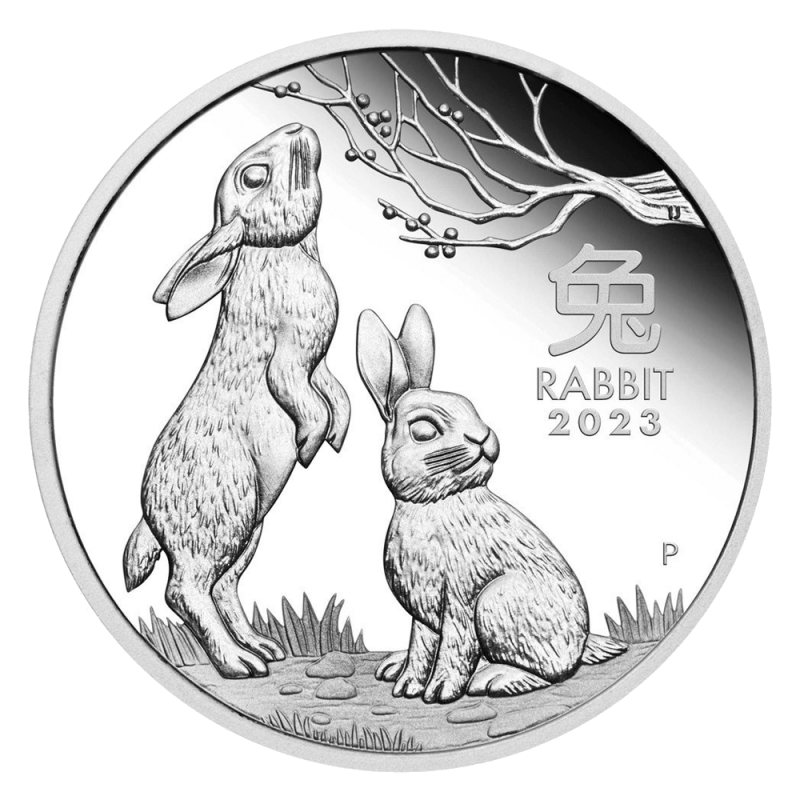 Lunar III Rabbit 1 oz Silver Coin 2023 margin scheme