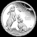 Lunar III Rabbit 1 oz Silver Coin 2023 margin scheme