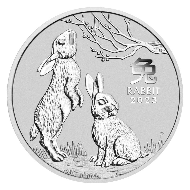 Lunar III Rabbit 2 oz Silver Coin 2023 margin scheme