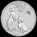 Lunar III Rabbit 2 oz Silver Coin 2023 margin scheme