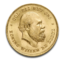 10 Dutch Guilder Willem III. Gold Coin | 1875-1899 | Netherlands