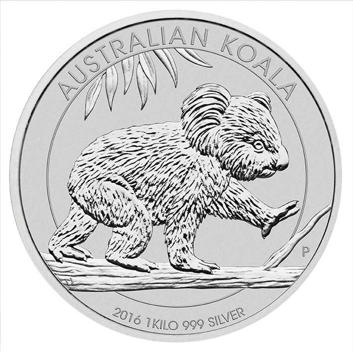 Koala 1kg Silver Coin 2016 margin scheme