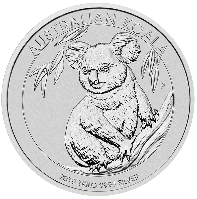 Koala 1kg Silver Coin 2019 margin scheme