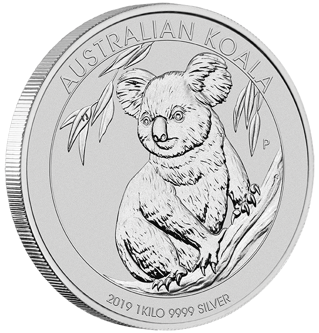 Koala 1kg Silver Coin 2019 margin scheme