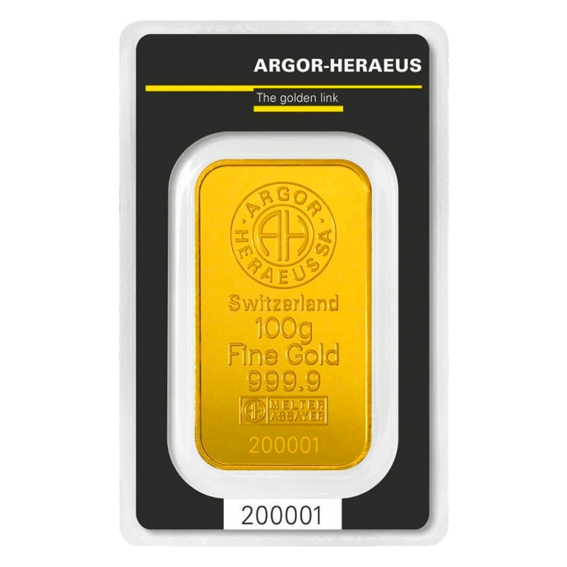 100g Gold Bar | Argor-Heraeus