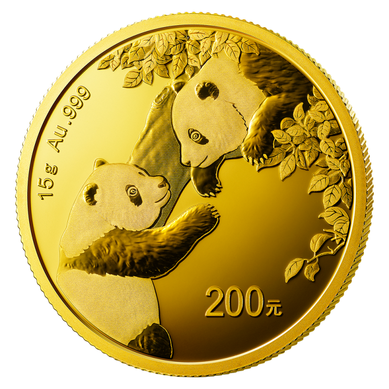 China Panda 15g Gold Coin 2023