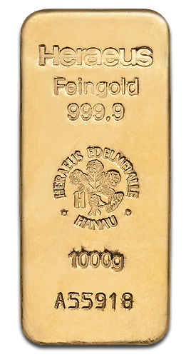 1000g Gold Bar | Heraeus with Certificate