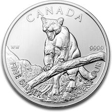Wildlife Canada Cougar 1oz Silver Coin 2012 | margin scheme
