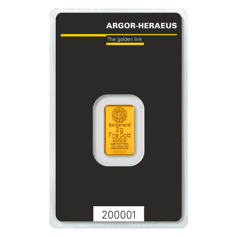 2g Gold Bar Argor-Heraeus