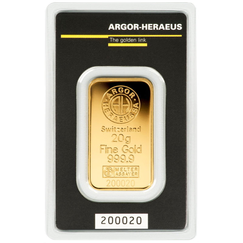 20g Gold Bar Argor-Heraeus