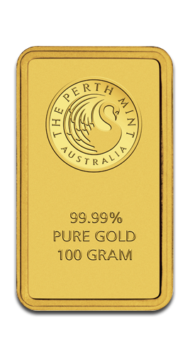 100g Gold Bar Perth Mint with Certificate