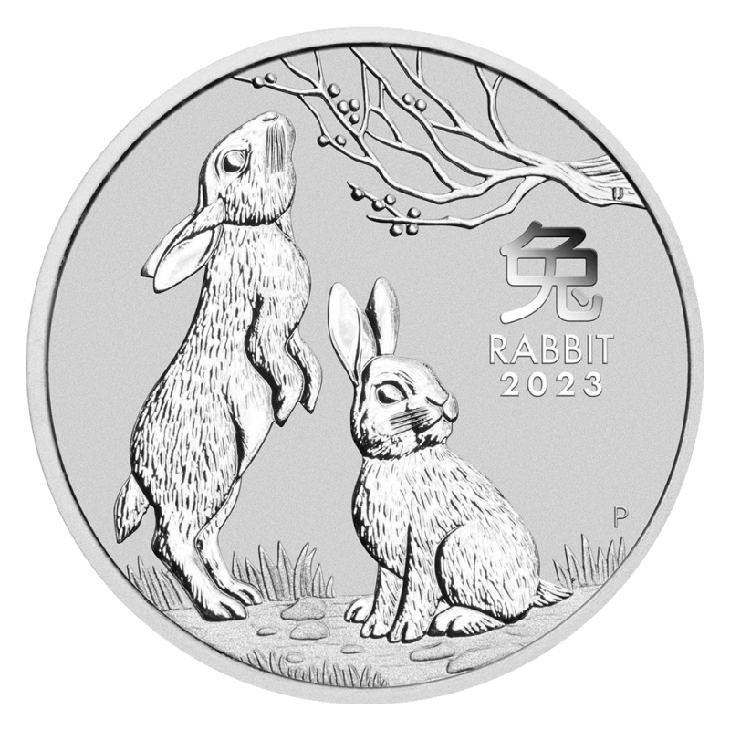 Lunar III Rabbit 2 oz Silver Coin 2023