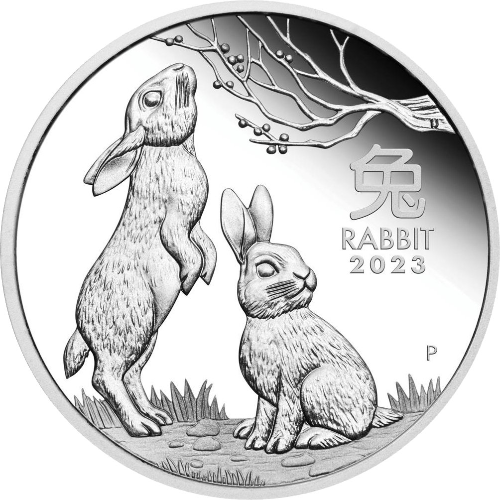 Lunar III Rabbit 1/2oz Silver Coin 2023 margin scheme
