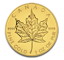 Maple Leaf 1oz Gold Coin different years