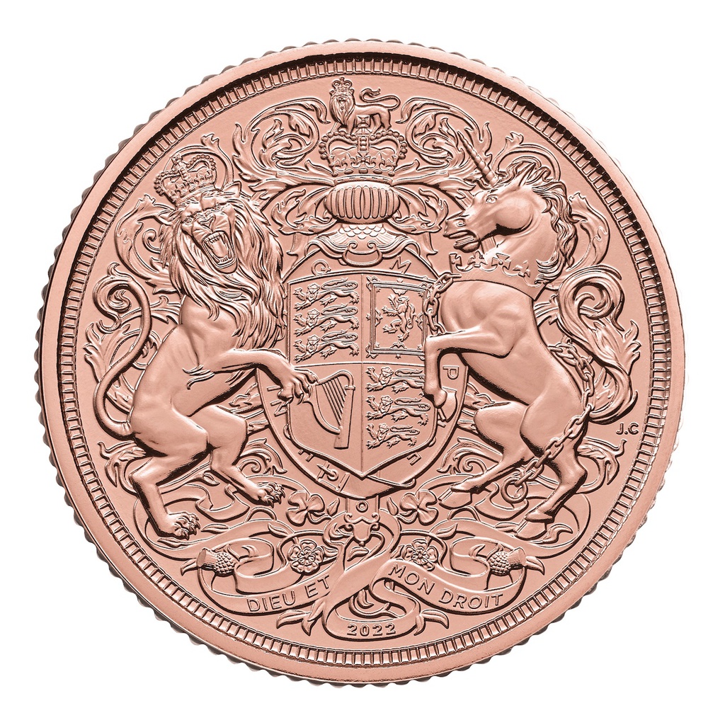 1 Pound Memorial Sovereign King Charles Gold Coin 2022