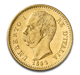 20 Lire Umberto I. Gold Coin | 1879-1897 | Italy