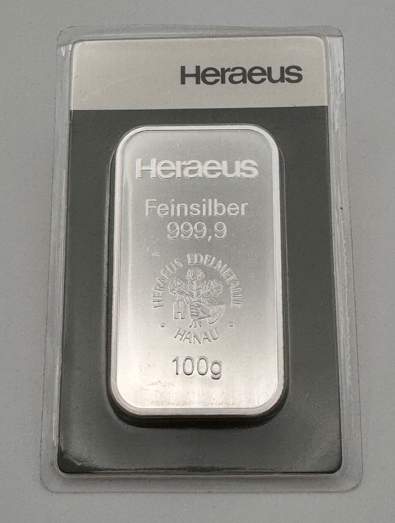 100g Silver Bar | Heraeus