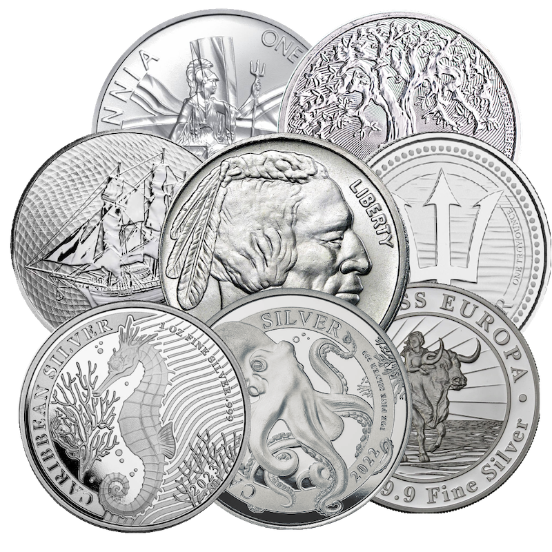 1oz Silver Coin "Various" margin scheme