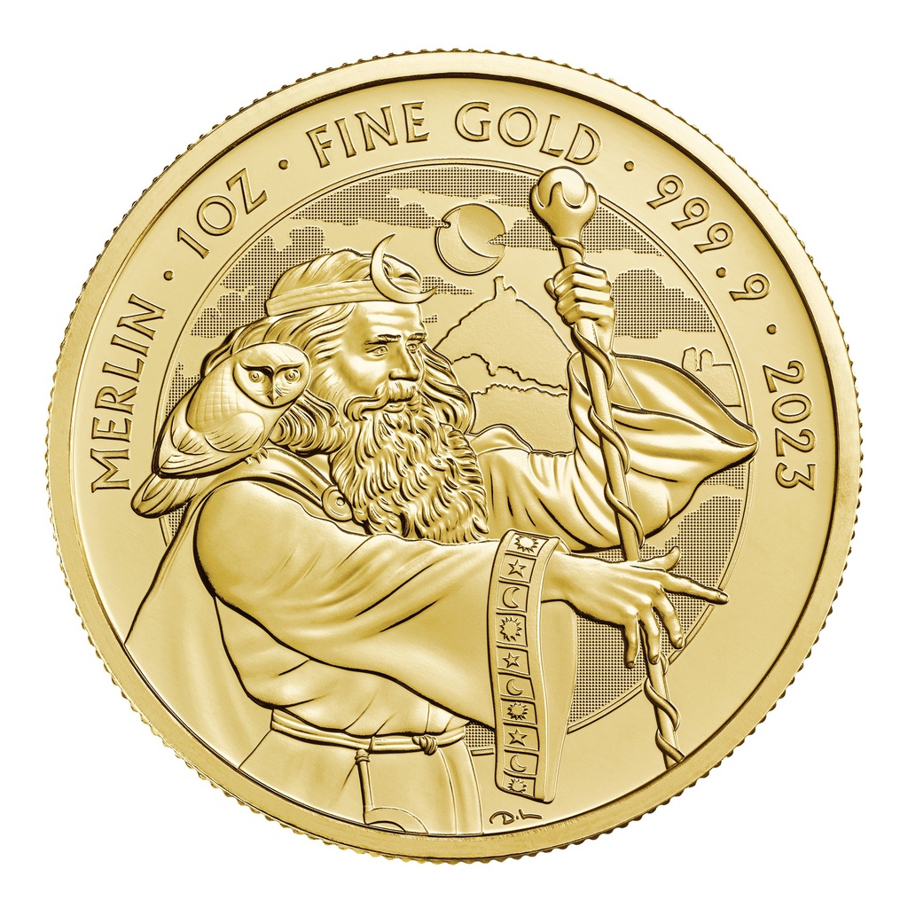 Myths and Legends &quot;Merlin&quot; 1 oz Gold Coin 2023