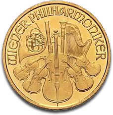 Vienna Philharmonic 1oz Gold Coin different years