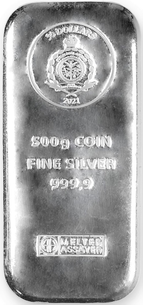 500g Silver Coin Bar Niue | margin scheme