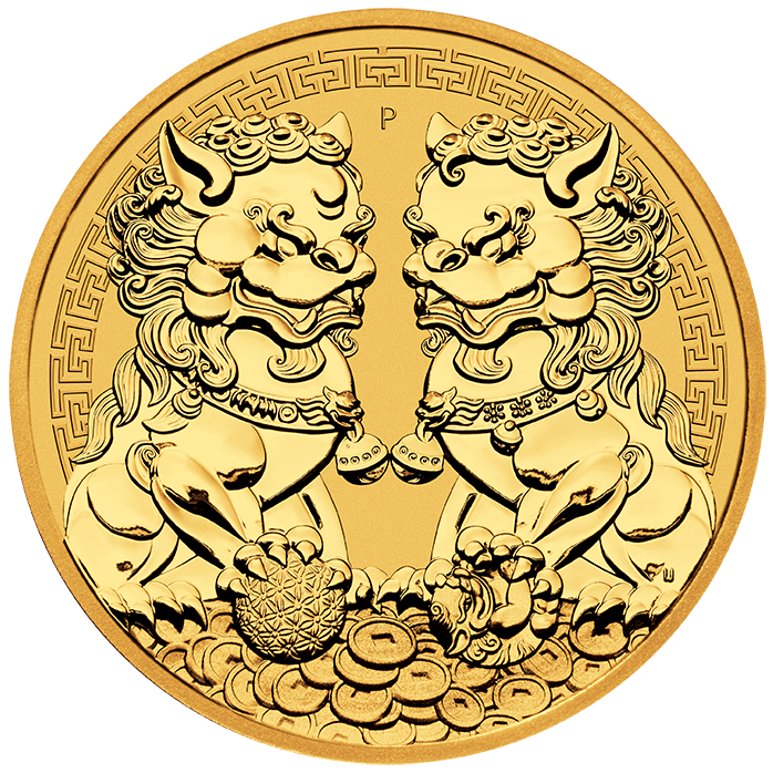 Australian "Chinese Myths & Legends" Double Pixiu 1oz Gold Coin 2021