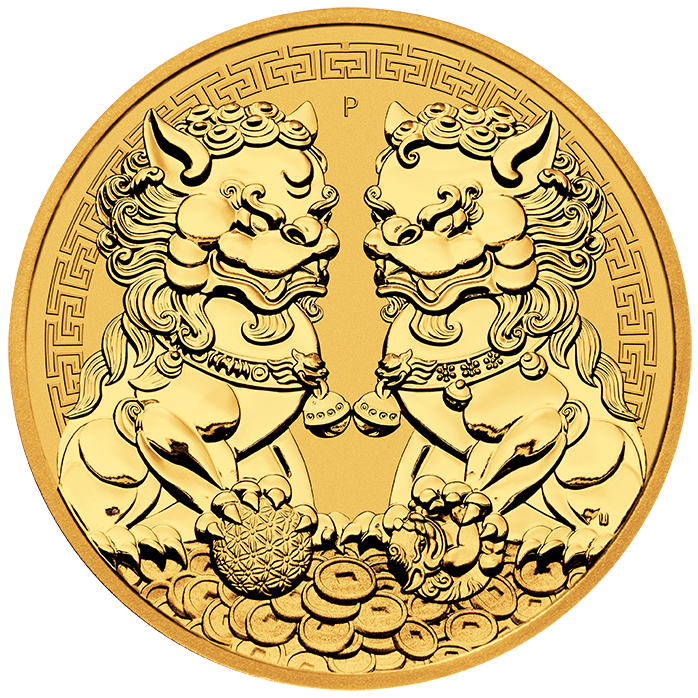 Australian &quot;Chinese Myths &amp; Legends&quot; Double Pixiu 1oz Gold Coin 2021