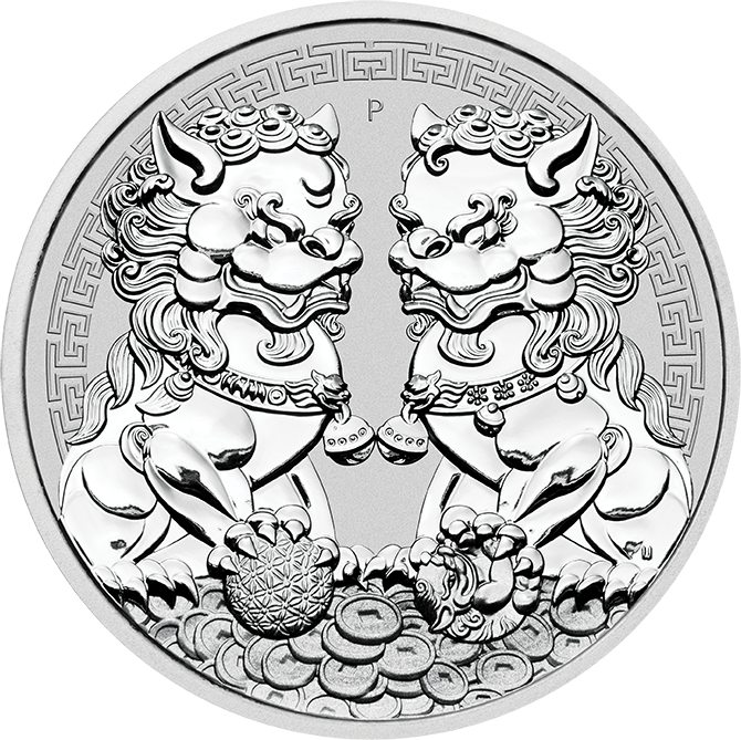 Australian "Chinese Myths & Legends" Double Pixiu 1oz Silver Coin 2020 margin scheme