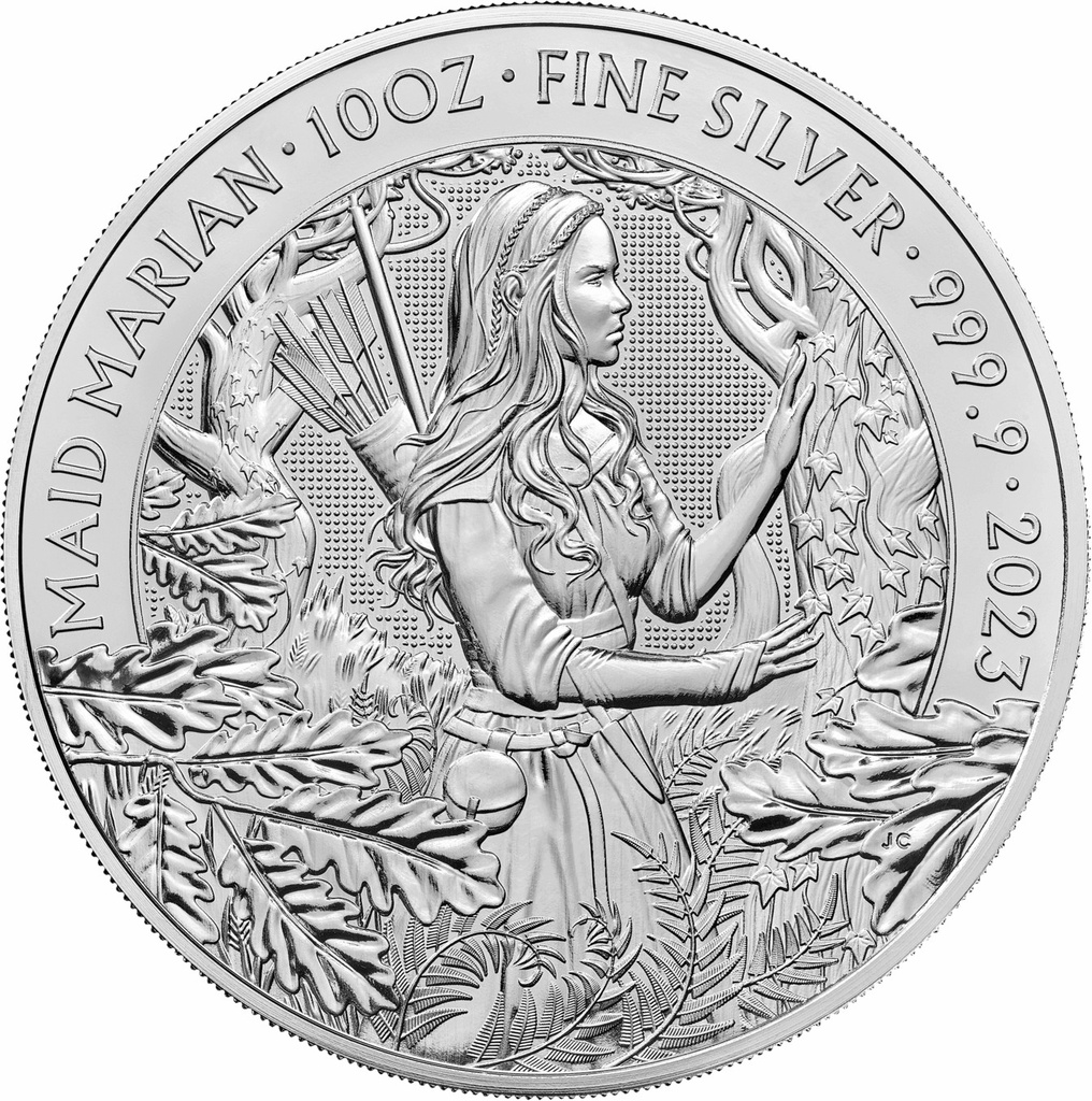 Myths and Legends "Maid Marian" 10 oz Silver Coin 2023 margin scheme