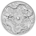 Australian "Chinese Myths & Legends" Dragon and Dragon 1oz Silver Coin 2019 | margin scheme