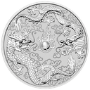 Australian &quot;Chinese Myths &amp; Legends&quot; Dragon and Dragon 1oz Silver Coin 2019 margin scheme
