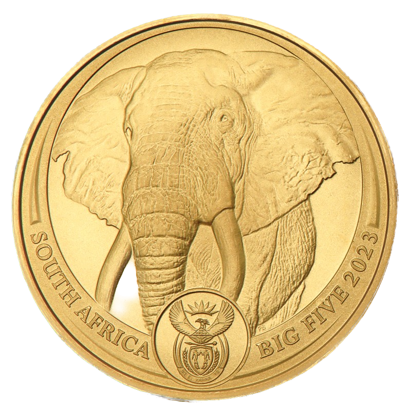 South Africa Big Five - Elephant 1 oz Gold Coin 2023 