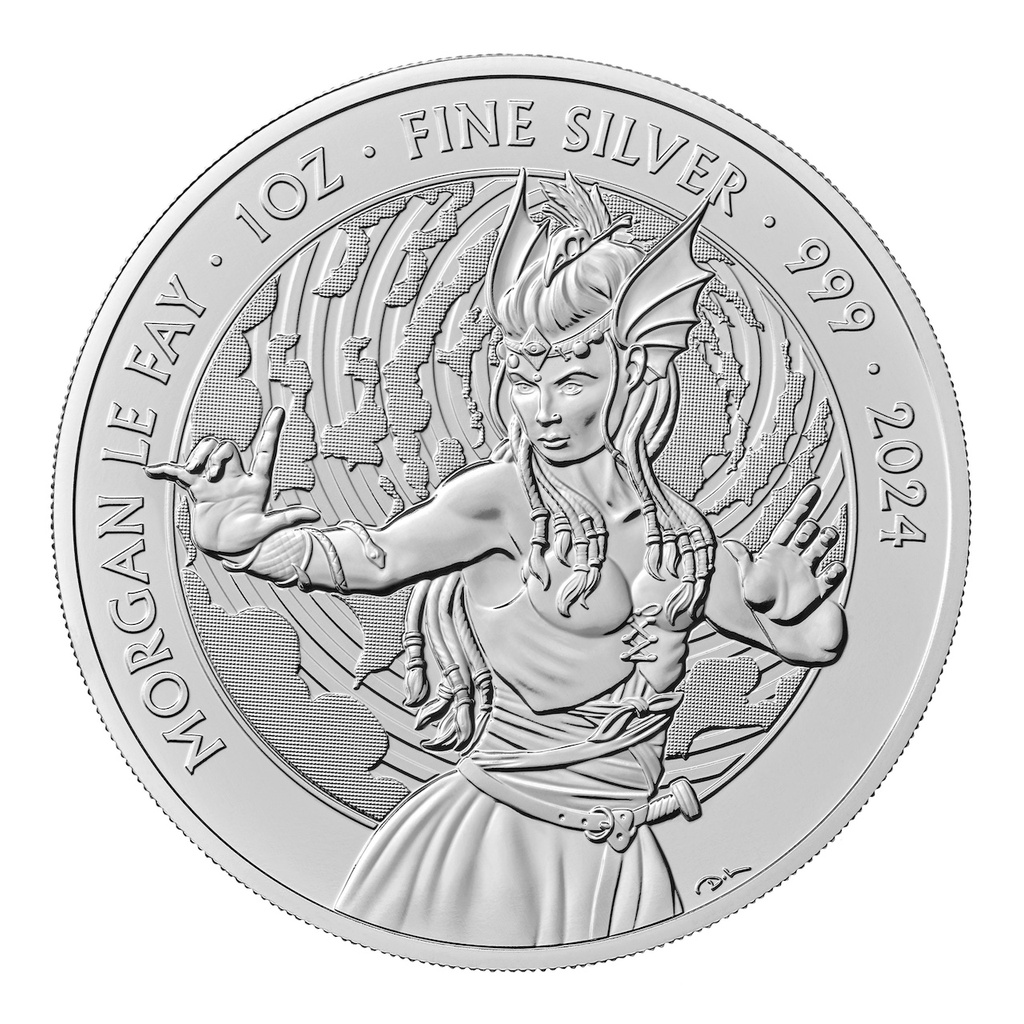 Myths and Legends "Morgan le Fay" 1oz Silver Coin 2024 | margin scheme