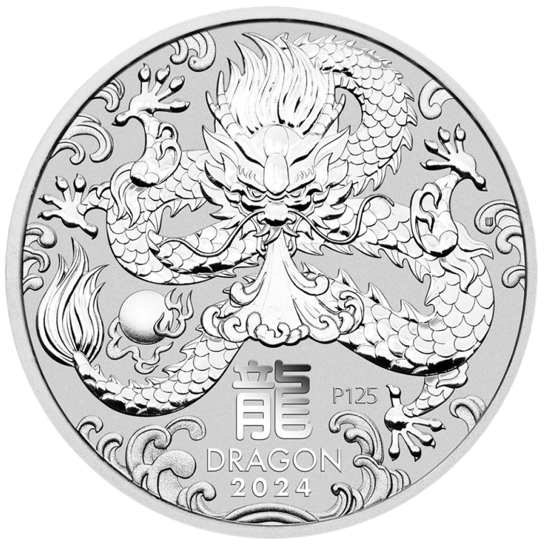 Lunar III Dragon 1/2oz Silver Coin 2024 | margin scheme