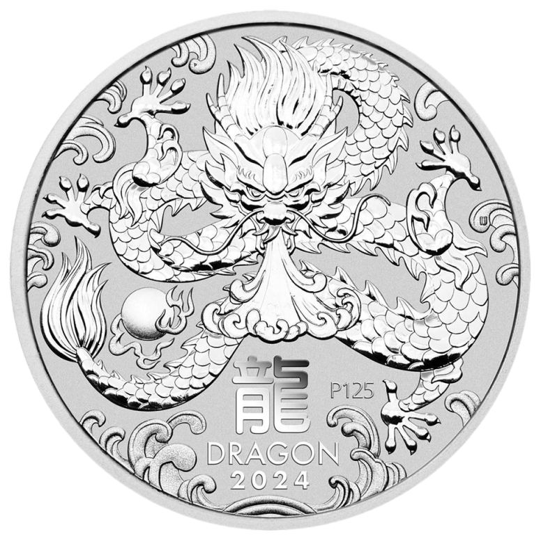 Lunar III Dragon 1oz Silver Coin 2024 | margin scheme
