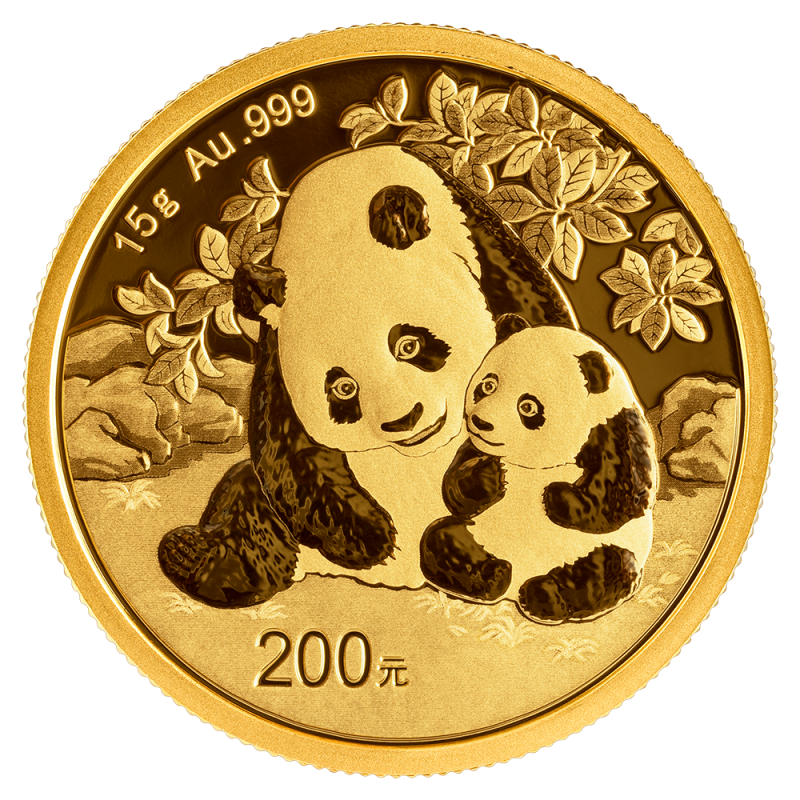 China Panda 15g Gold Coin 2024