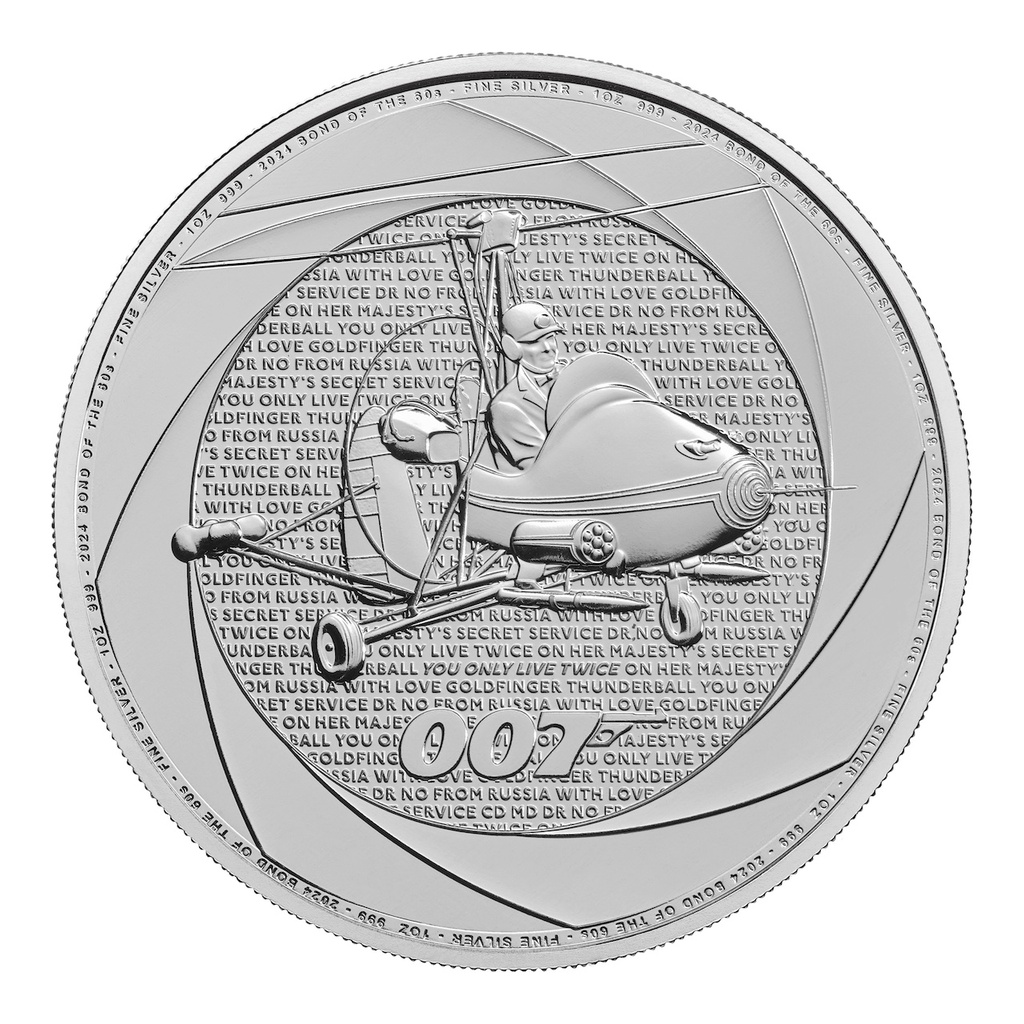 James Bond Six Decades of 007 - Bond of the 60s "Little Nellie" 1oz Silver Coin 2024 | margin scheme
