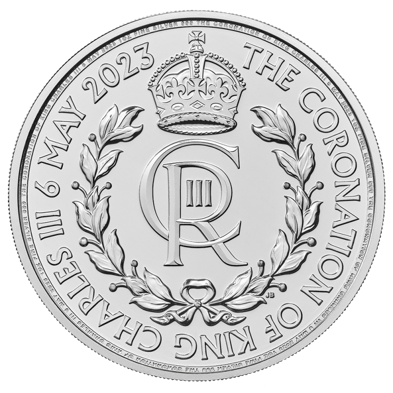 Coronation King Charles III 1oz Silver Coin 2023 margin scheme