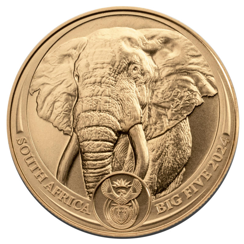 South Africa Big Five - Elephant 1oz Gold Coin 2024