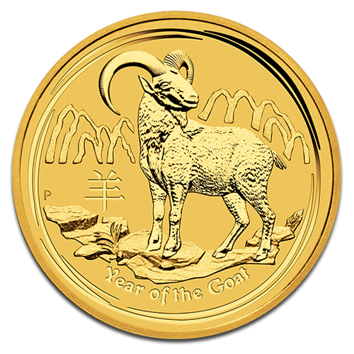 Lunar Goat 1/10oz Gold Coin 2015