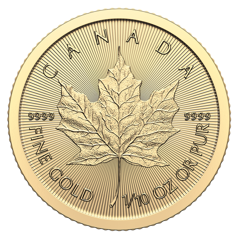Maple Leaf 1/10oz Gold Coin 2024