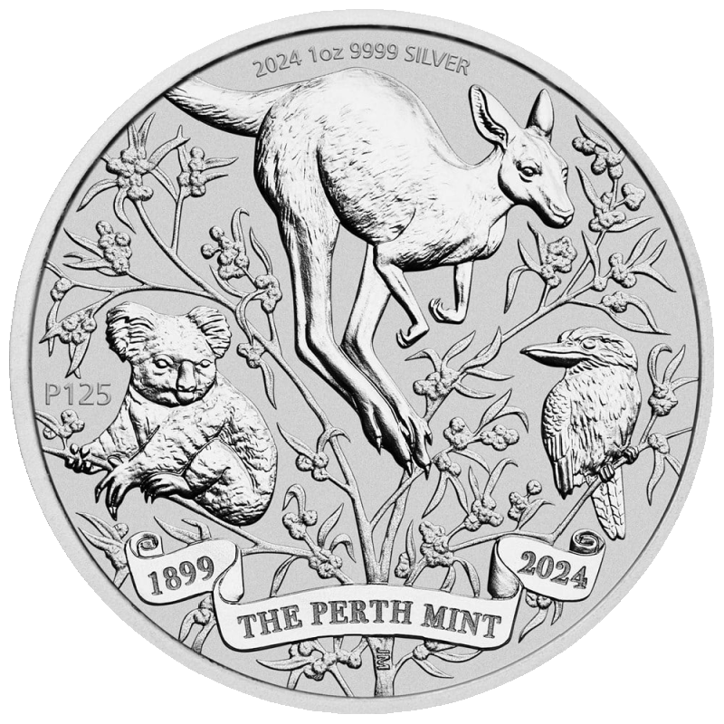Perth Mint 125th Anniversary 1oz silver coin 2024 | margin scheme